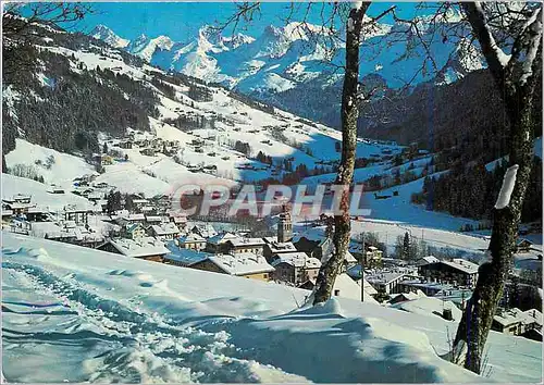 Cartes postales moderne Grand Bornand Haute Savoie Vue generale et la chaine des Aravis