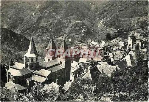 Moderne Karte Conques en Rouergue Vue generale et Abside de l'Eglise