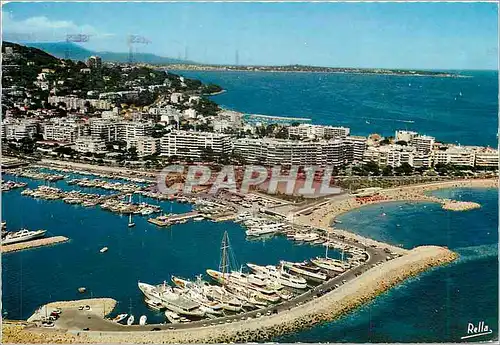 Moderne Karte Cannes AM Le port Pierre Canto la plage et les Residences de luxe de la Croisette