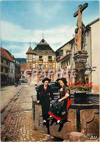 Cartes postales moderne Kaysersberg Haut Rhin Vieille fontaine Folklore
