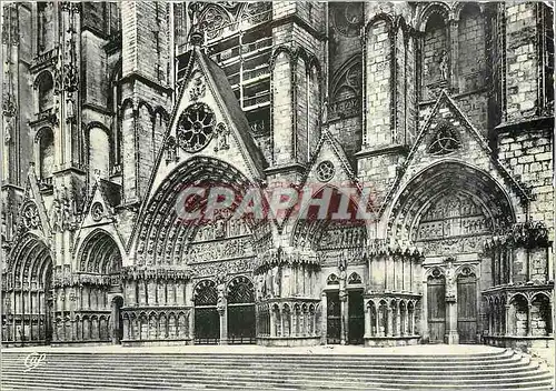 Cartes postales moderne Bourges La Cathedrale Le Portail Occidental