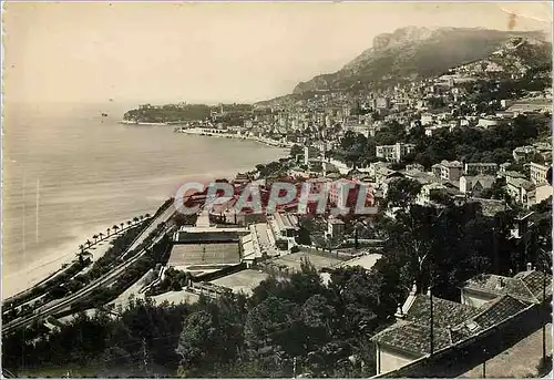 Cartes postales moderne Principaute de Monaco Vue generale Tennis