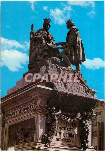 Cartes postales moderne Granada Monument a Isabel La Catolica et Cristobal Colon