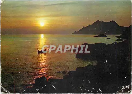 Cartes postales moderne La Corse oasis de Beaute Porto Coucher de soleil sur le Golfe