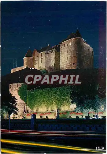 Cartes postales moderne Dieppe Le chateau la nuit