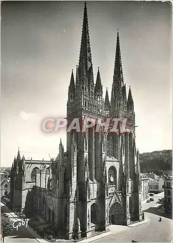 Moderne Karte Quimper Finistere Cathedrale Les Fleches