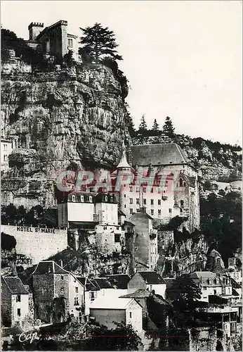 Cartes postales moderne Rocamadour Le Rocher vu de la Route de Cahors