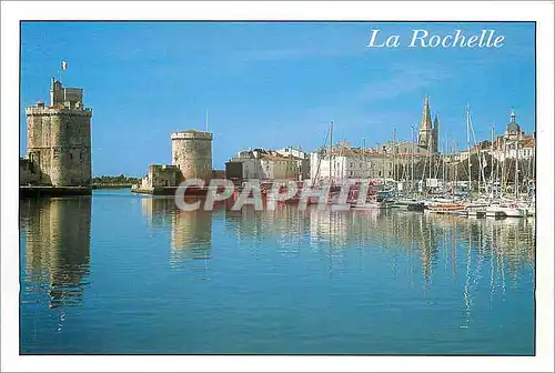 Moderne Karte La Rochelle Vieux ports Tour Saint Nicolas de la chaine et des 4 Sergents