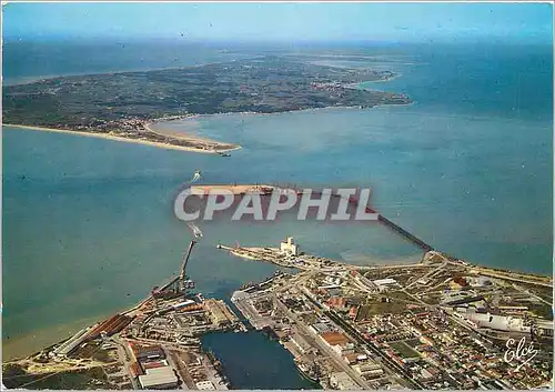 Moderne Karte La Rochelle Le Port de la Pallice et le Mole d'Escale Au fond L'Ile de Re