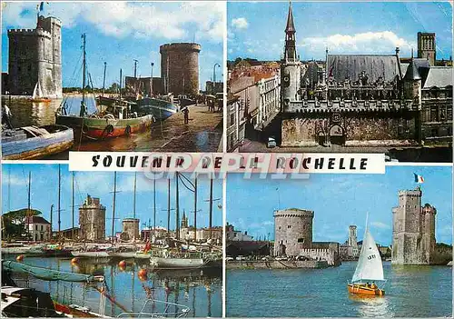 Cartes postales moderne La Rochelle Charente Maritime Tours Saint Nicolas et de la Chaine Hotel de Ville