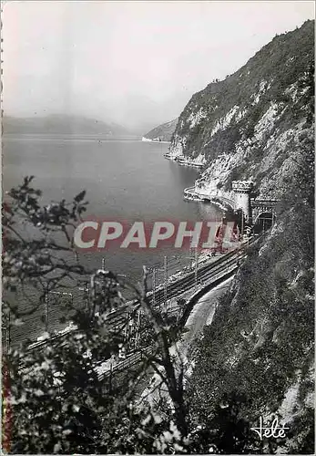 Moderne Karte Lac du Bourget Route de la Corniche Les Tunnels