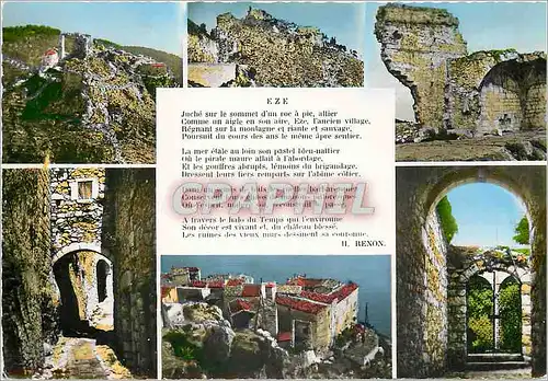 Cartes postales moderne Eze L'Ancien Village par la Mayenne Corniche