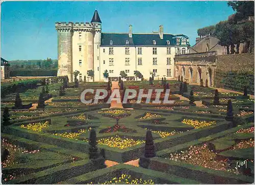 Moderne Karte Chateau de Villandry Indre et Loire Les jardins a la francaise