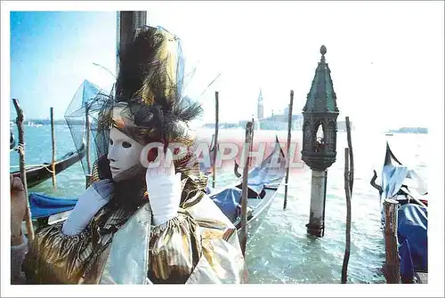 Cartes postales moderne Rose Noire Rend Hommage A Venise