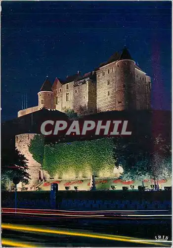 Cartes postales moderne Dieppe Le chateau la nuit