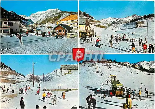 Moderne Karte Auron Hiver ete La piste de la Savonnette et la Patinoire