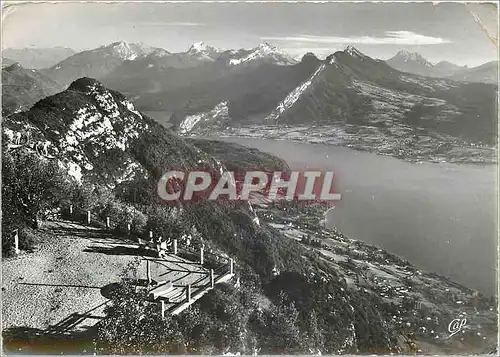 Moderne Karte Terrasse du Mont Veyrier Lac d'Annecy Massif des Bouges