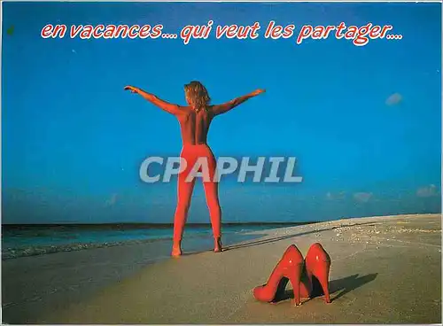 Cartes postales moderne En vacances qui veut les partager