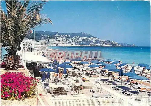 Cartes postales moderne Nice Alpes Maritimes Les plages le long de la Promenade des Anglais