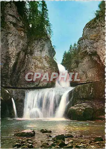 Moderne Karte Paysages du Jura Cascade de la Billaude dans la Vallee de la Lomme