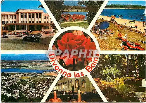 Cartes postales moderne Ain Divonne les Bains Station thermale Les Thermes Les bords du lac