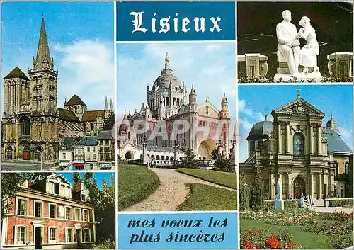 Cartes postales moderne Lisieux Calvados La Cathedrale St Pierre Les Buissonnets