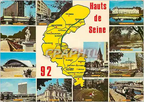 Cartes postales moderne Hauts de Seine Ce departement couvre des regions correspondant a la partie Quest Courbevoie Garc