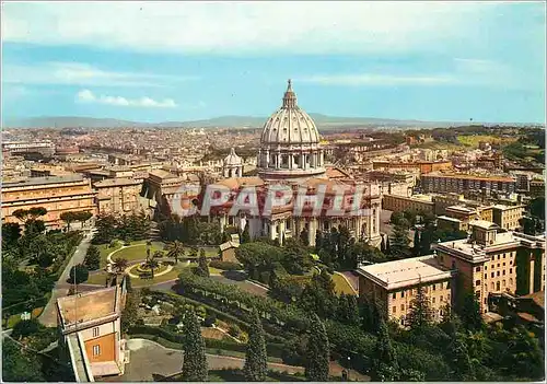 Cartes postales moderne Cite du Vatican La Coupole de S Pierre depuis les Degres du Vatican