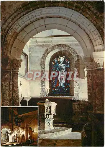 Moderne Karte Ste Marguerite sur Mer Interieur de l'eglise Fonts baptimaux