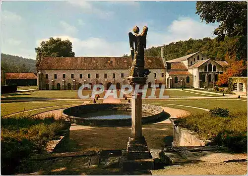 Moderne Karte Abbaye de Fontenay Vue de l'Ouest