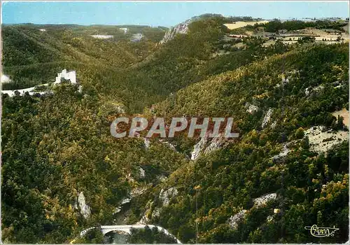 Moderne Karte Notre Lozere Touristique Chateau de la Garde et Vallee de la Truyere Vue aerienne