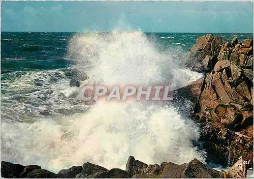 Cartes postales moderne La Bretagne en Couleurs Tempete sur la Grande Cote entre Baie et le Croisic