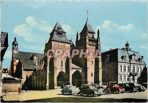 Moderne Karte St Brieuc La Cathedrale et l'Hotel de Ville