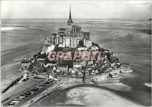 Cartes postales moderne Le Mont Saint Michel Manche vue d'avion Ensemble Sud Est