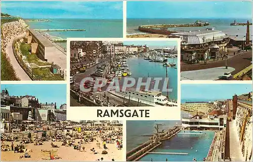 Cartes postales moderne Ramsgate West Cliff Royal Victoria Pavillon Inner Harbour East Sands Bathing Pool