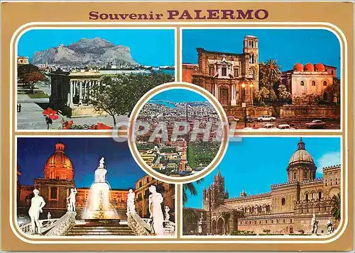 Moderne Karte Souvenir Palermo