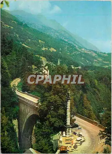 Cartes postales moderne Les Pyrenees Le Pont Napoleon et la Colonne Napoleon