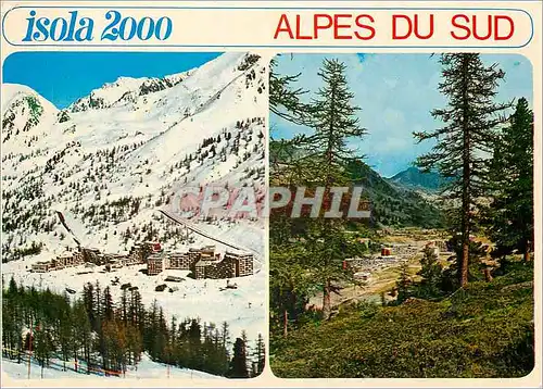 Cartes postales moderne Cote d'Azur French Riviera Isola 2000 Alpes Maritimes Station Eve Hiver