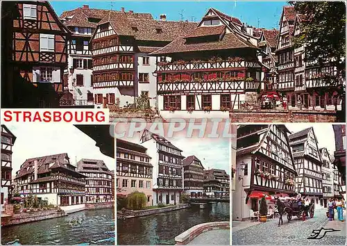 Moderne Karte Strasbourg Alsace Quartier de la Petite France