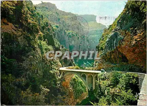 Cartes postales moderne Gorges du Loup Alpes Maritimes Pont enjambant le Loup d'ou l'on a une vue remarquable sur le fon