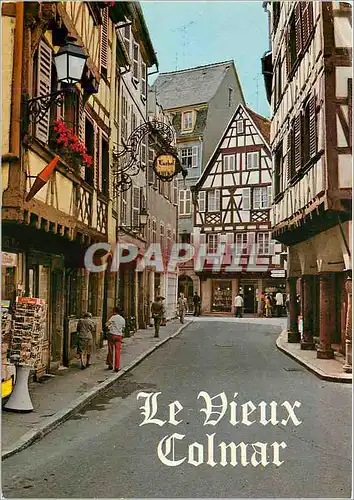 Cartes postales moderne Colmar Alsace Vieux Colmar au fond la maison Martin Schongauer