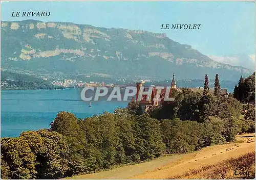 Moderne Karte Le Lac du Bourget Savoie L'Abbaye d'Hautecombe