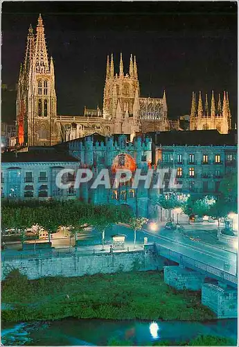 Cartes postales moderne Burgos Porte de Sainte Marie et cathedrale