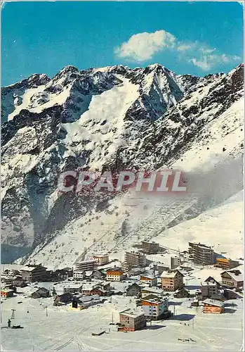 Moderne Karte Les 2 Alpes Vue generale et le Grand Rochail
