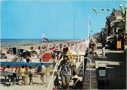 Moderne Karte St Aubin sur Mer Calvados La plage et la digue promenade