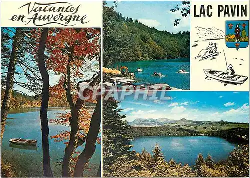 Moderne Karte L'Auvergne Touristique Le Lac Pavin