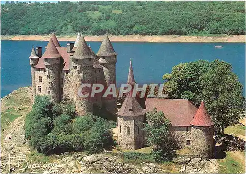 Moderne Karte Chateau de Val sur la retenue du barrage de Bort Cantal