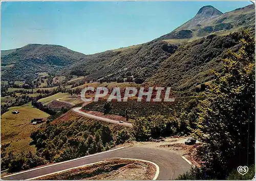 Moderne Karte L'Auvergne Pittoresque Haute Vallee de la Cere Le Puy Griou et la nouvelle route du Lioran