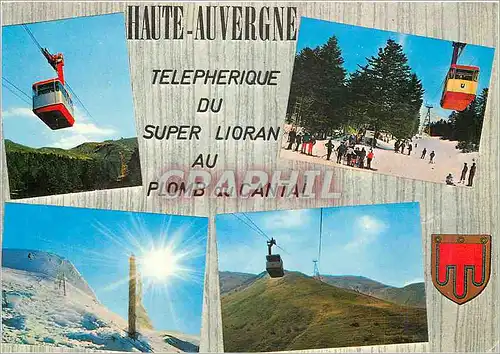 Moderne Karte Haute Auvergne Telepherique du Super Lioran au Plomb au Cantal