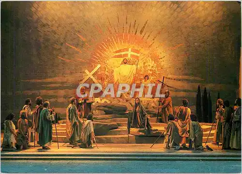 Moderne Karte Passionsspielle 1980 Oberammergau Triomphe et Apotheose du Christ